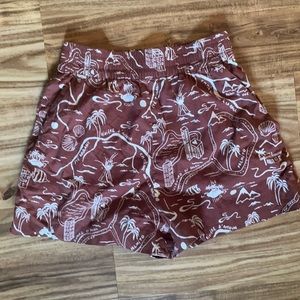 Tropical print shorts